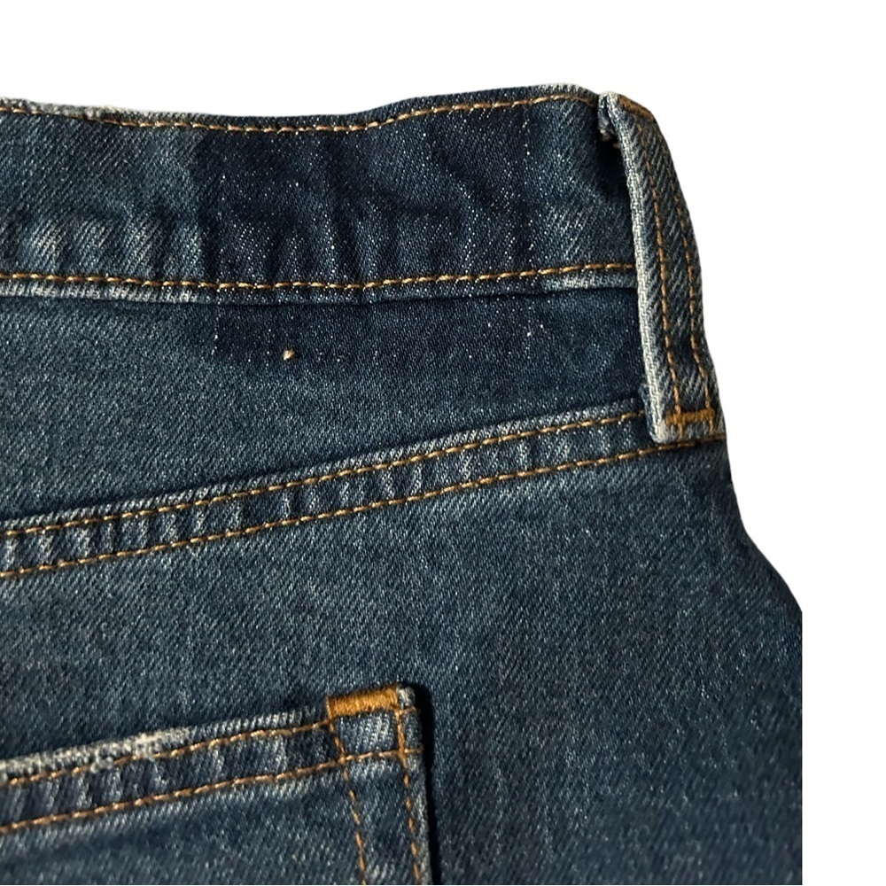 ABERCROMBIE & FITCH High Rise Mom Denim Raw Hem Shorts Size 34/18 Baddie Short - Picture 6 of 11